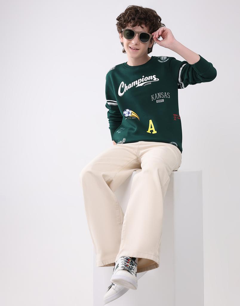 Monte Carlo Boys Round Neck Full Sleeve Sweatshirt