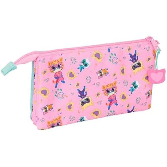 Trousse Triple - SAFTA - Superkitties - Confortable - Polyvalente - Enfants Scolaires