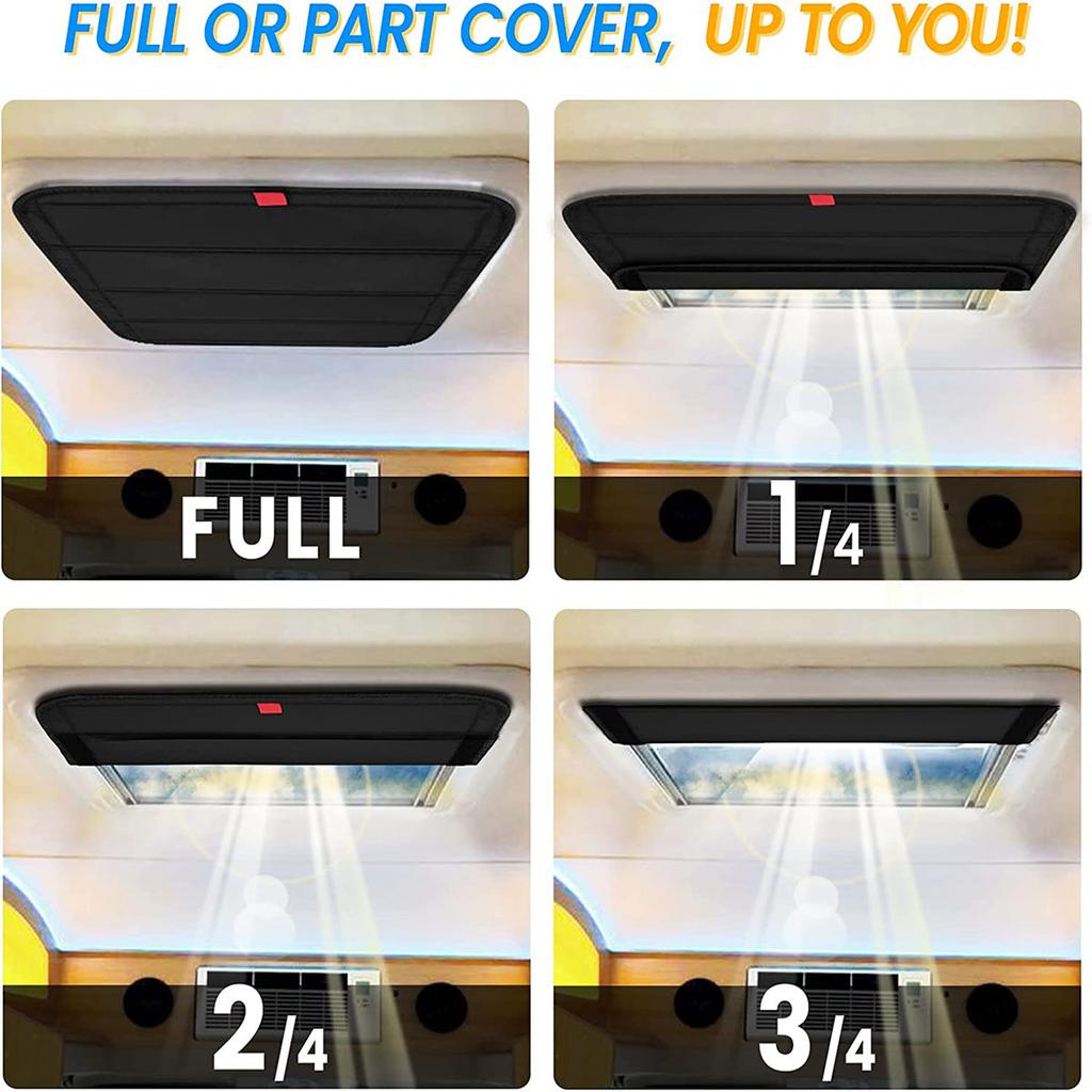 RV Sunroof Magnetic Sunshades Curtain Foldable 16.25 X 16.25 In Sun Protection Visor UV Protection for RV Camper Travel Trailers