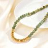 Stainless Steel Pink/Green Crystal Bracelet for Women Girls,Gold Plated Bead Chain Bracelets,Bohemia Jewelry Gift