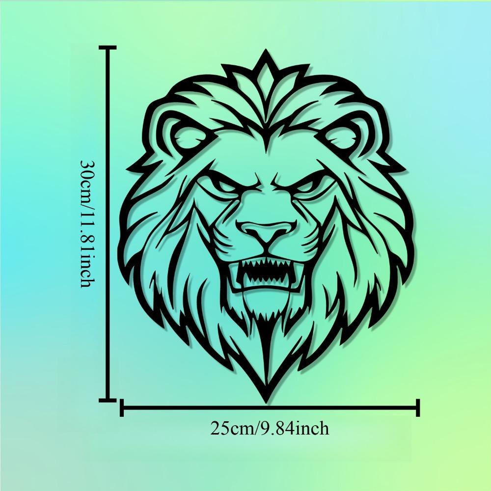 Lion Head Metal Wall Art Sculpture XL Wildlife Gift Home Garden Decor