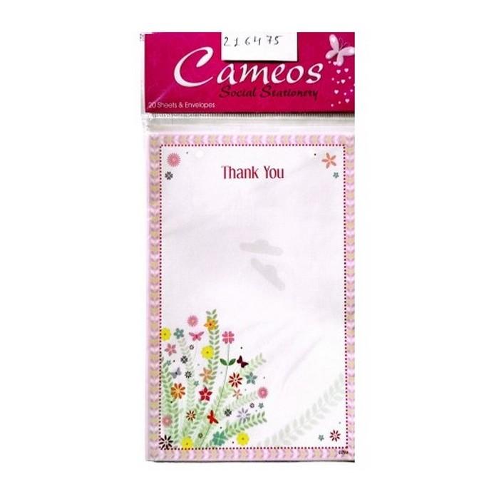 Cameos Thank You Card (Pack of 20)