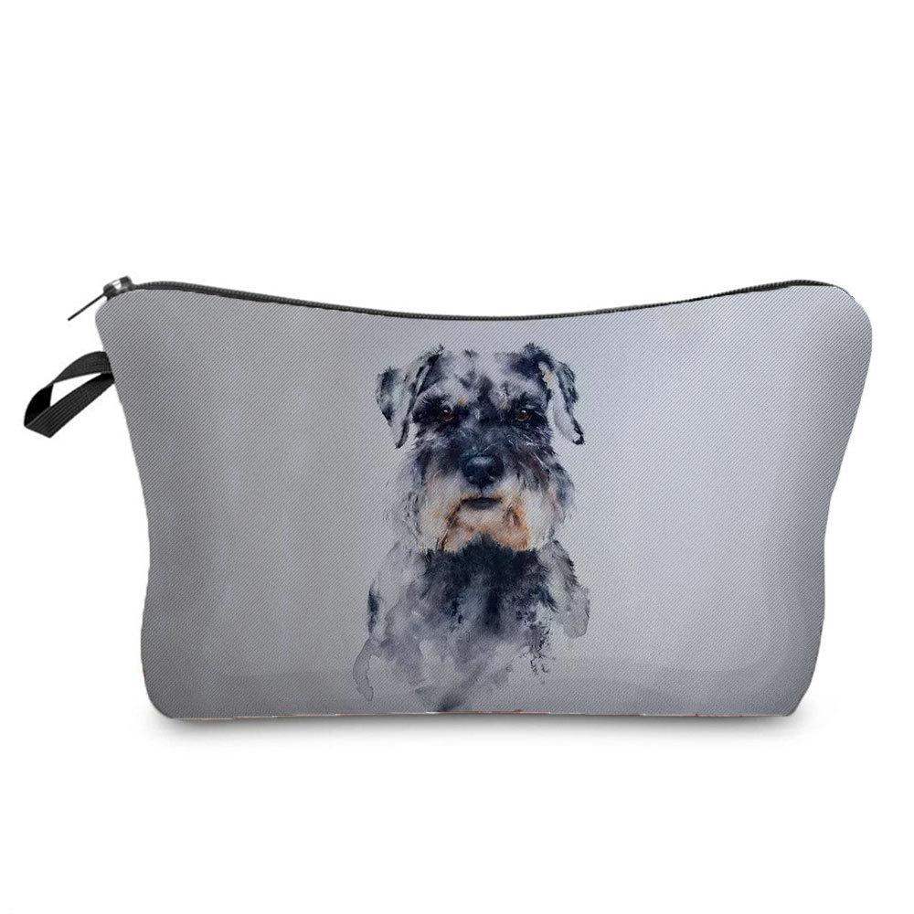 Women Dog Print Cosmetic Bag Toiletries Organize Travel Storage Case 6703 KTB