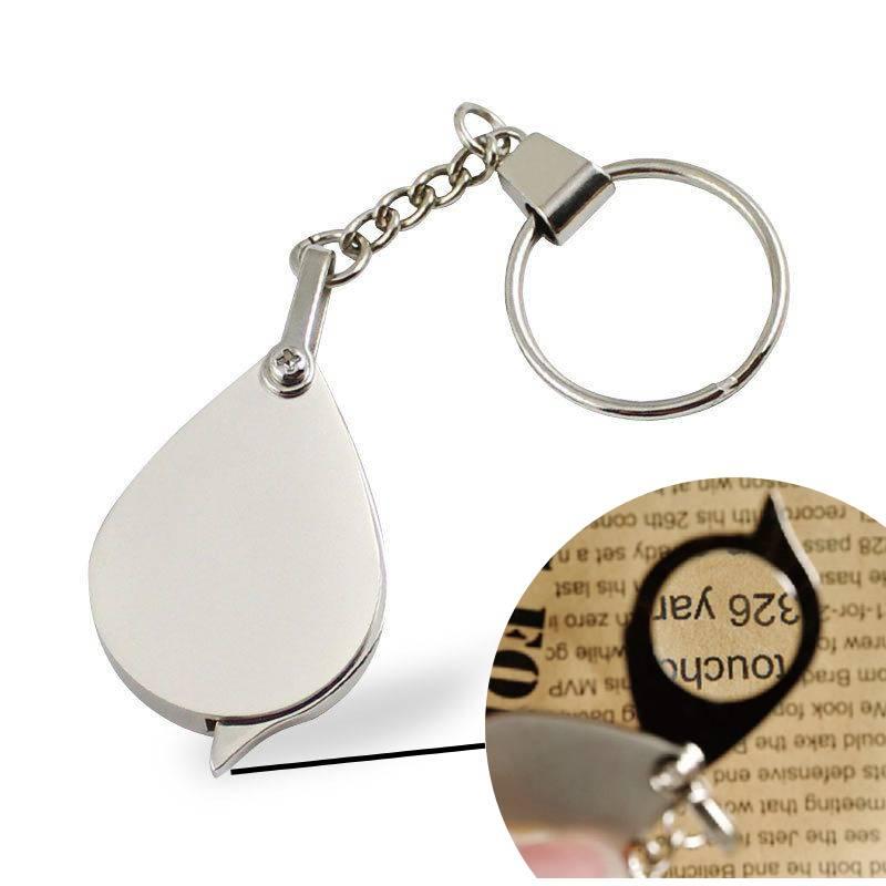 

Folding Portable 10x Portable Home Office Daily With Key Chain Magnifier Mini