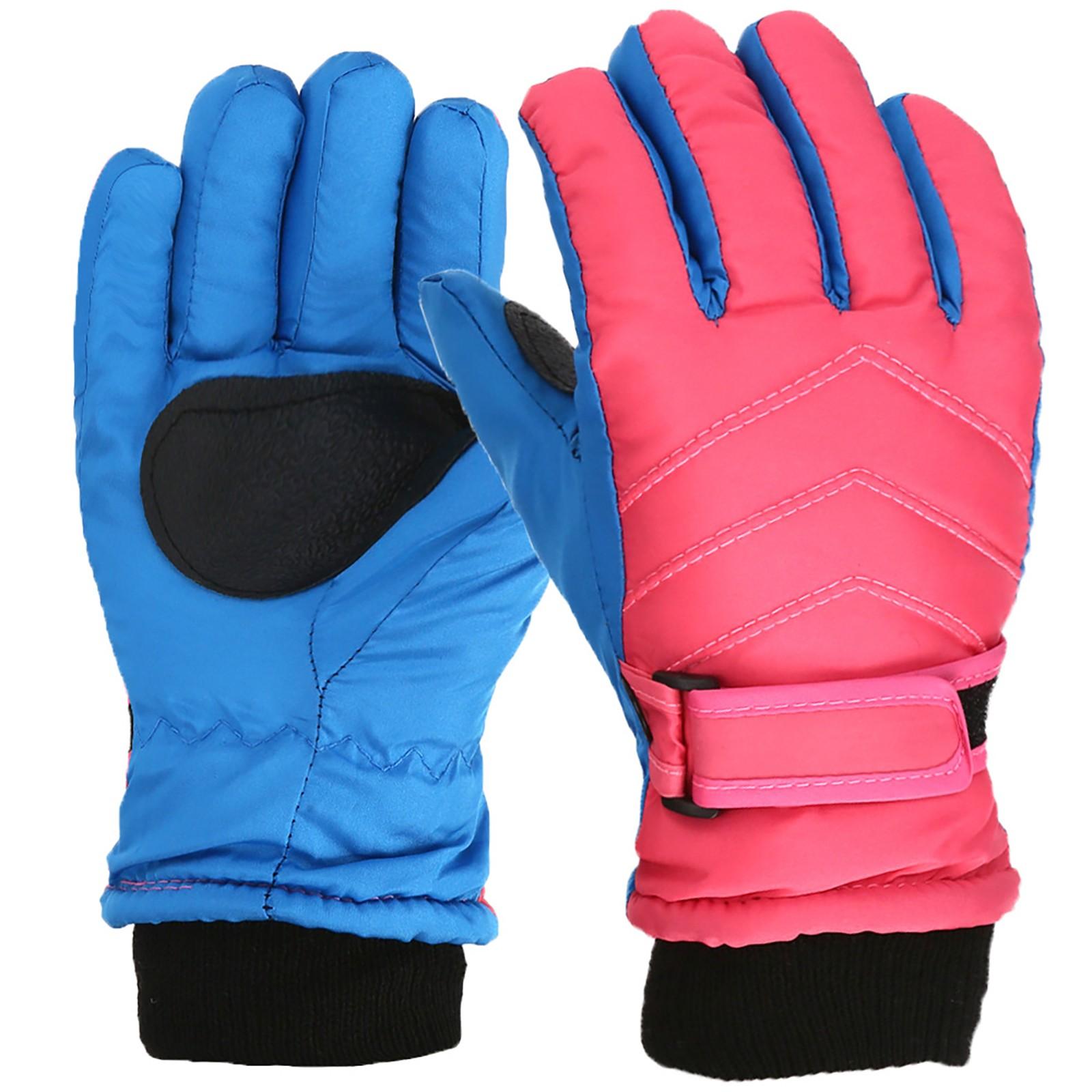 

Модернизированные детские лыжные перчатки для улицы, велосипедные перчатки, зимние теплые перчатки для альпинизма, водонепроницаемые One Size арбуз красный