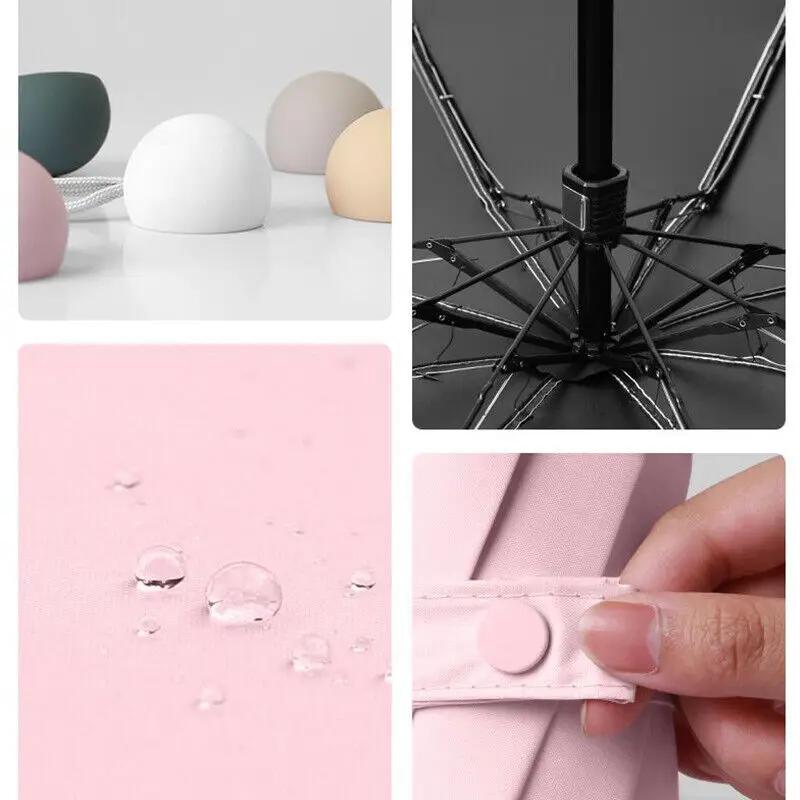 Folding Lightweight Mini Umbrella Rain Women Portable Travel Capsule Folding Women Umbrella Windproof Umbrellas Parasol