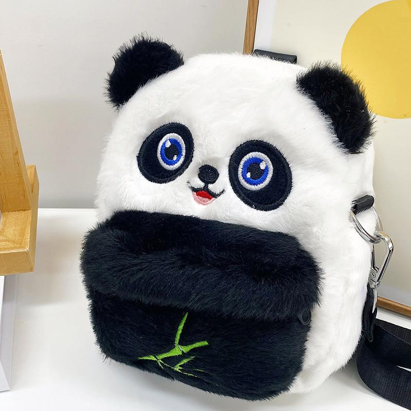 Plush Panda Backpack Kids Unisex Cartoon Animal School Bag Children Daily Carry