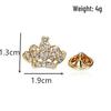 Elegant Rhinestone Crown Lapel Pin for Men & Women - Mini Suit & Shirt Brooch Accessory