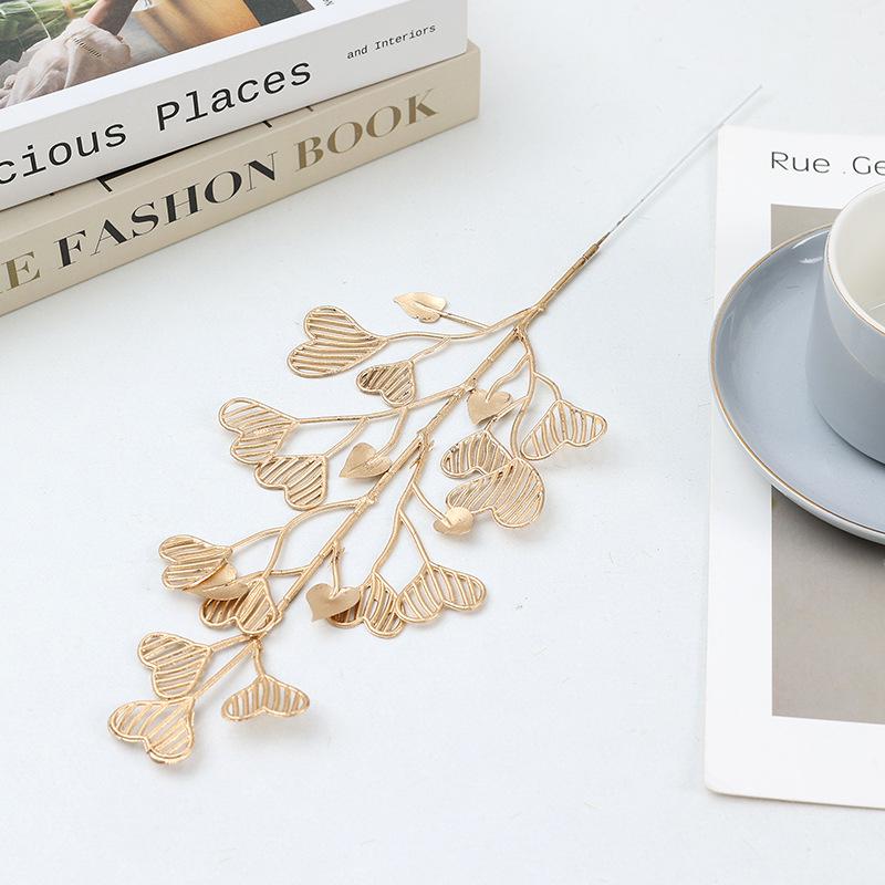 Gold Eucalyptus & Ginkgo Leaves for Wedding, Christmas & New Year Decor