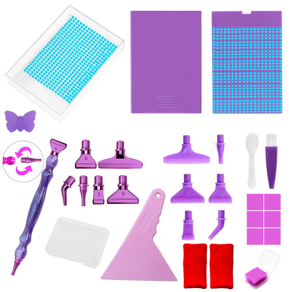 Multifunctional Diamond Painting Flip Tray & Funnel Set – DIY Embroidery Tool