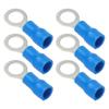 100PCS Durable AWG 22-16 Insulated Ring Terminals RV1.25-5 Blue Wire Crimp Connectors Insulated Terminals Machinery Applications