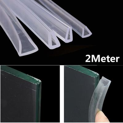 U-Shaped Rubber Shower Door Sealing Tape Edge Guard Strip Glass Protector Trim Edge Banding Tape