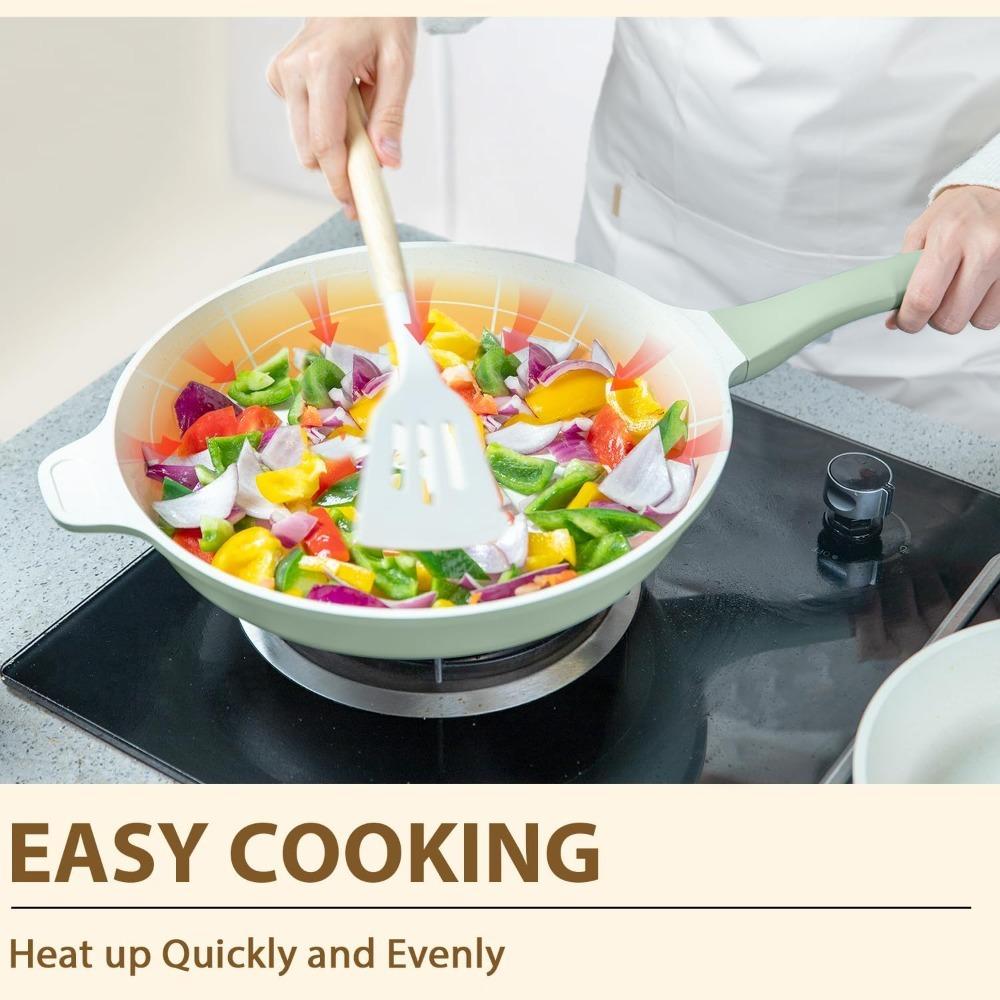 23-teiliges Töpfe- und Pfannenset Antihaftbeschichtet, Küchenkochgeschirrset mit Kasserolle, Brat- und Saucenpfannen, Ofenfest und Herdplattengeeignet