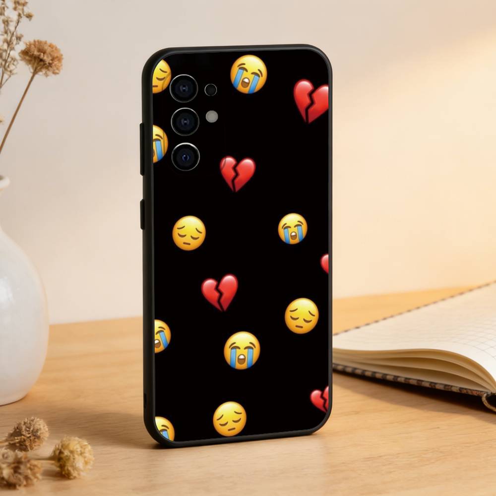 Funny emoji  Phone Case For Samsung S25,S24,S21,S22,S23,S30,Ultra,S20,Plus,Fe,Soft Silicone Black Cover