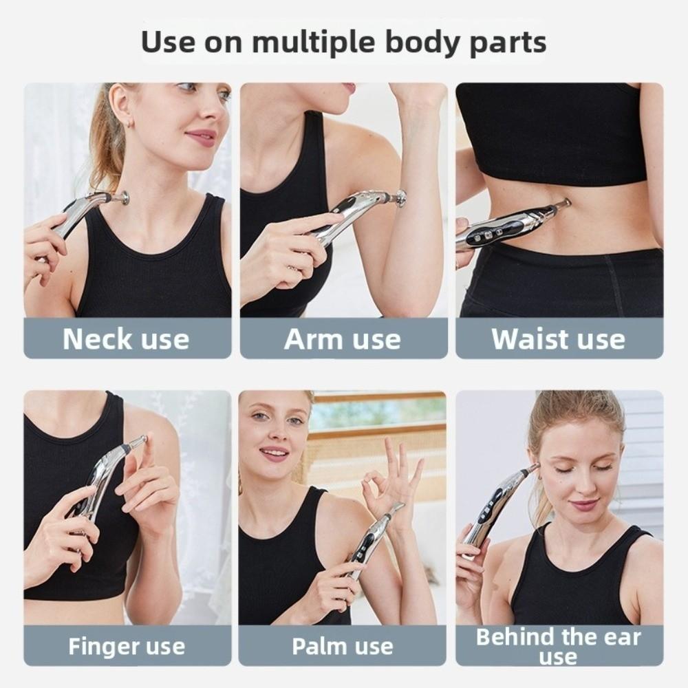 5 Heads Electronic Acupuncture Pen Acupuncture Electric Massage Pen Acupuncture Point Pen Neck