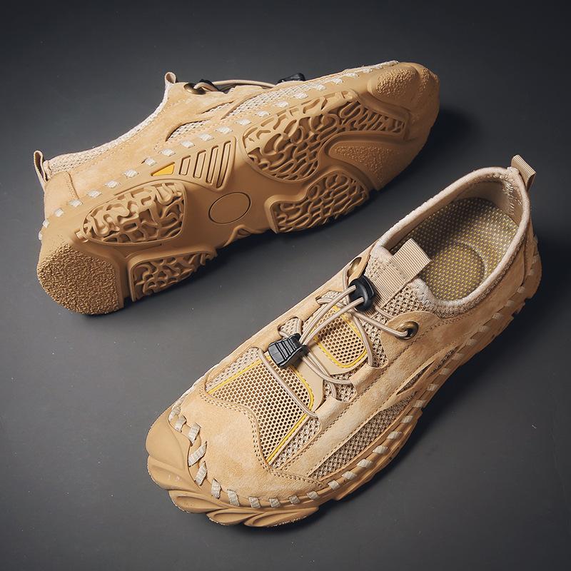 Mesh Shoes Men's Breathable Deodorant Large Mesh Sports Sandals Summer Ins Shoes Trendy Shoes Men's Mesh, Sewn Shoes