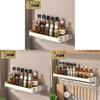 Modern White Aluminum Alloy Wallmounted Spice Rack With Multifunctional Storage For Kitchen Organization