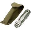 7-In-1Stainless Steel Multifunctional Tableware Set For Outdoor Activities Camping Cutlery Folding Knife Fork Spoon Outdoor Tool