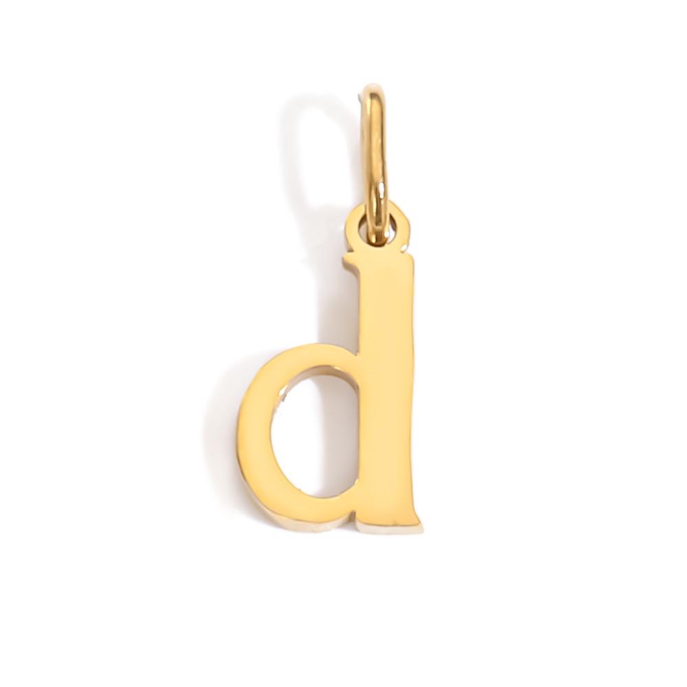 Chi Hang Jewelry Stainless Steel Lowercase Alphabet Pendant - 26 Letters