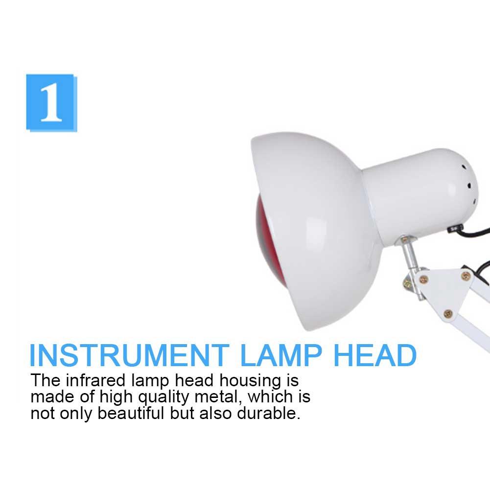Infrared Heating Therapy Lamp Hot Compress Physiotherapy Instrument Light (EU Plug 220V)