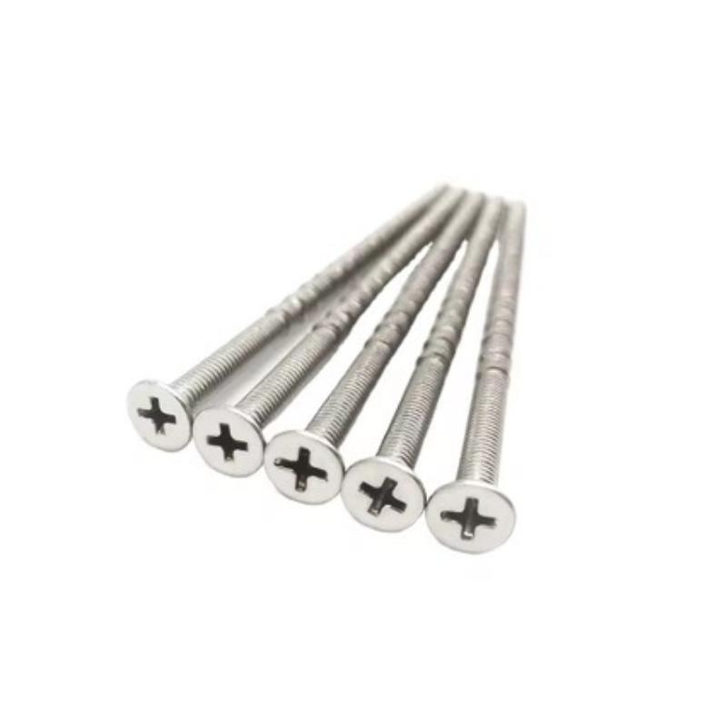 Door Handle Screws Fixings Set 4mm 30Pcs Universal Bolt Through Fasteners for Door Lock Knobs Roses Home Renovation Use