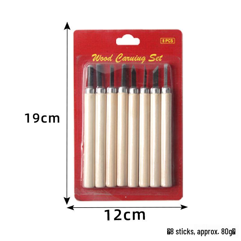 Wood Carving Knife Set: 12-piece Manual Craft Tools for Woodworking & Rubber Stamp Carving