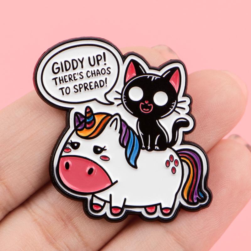 Rainbow Enamel Pin Humorous Quotes Brooch Pines Lapel Pins Badge On Backpack Clothing Accessories Jewelry Friends Gifts