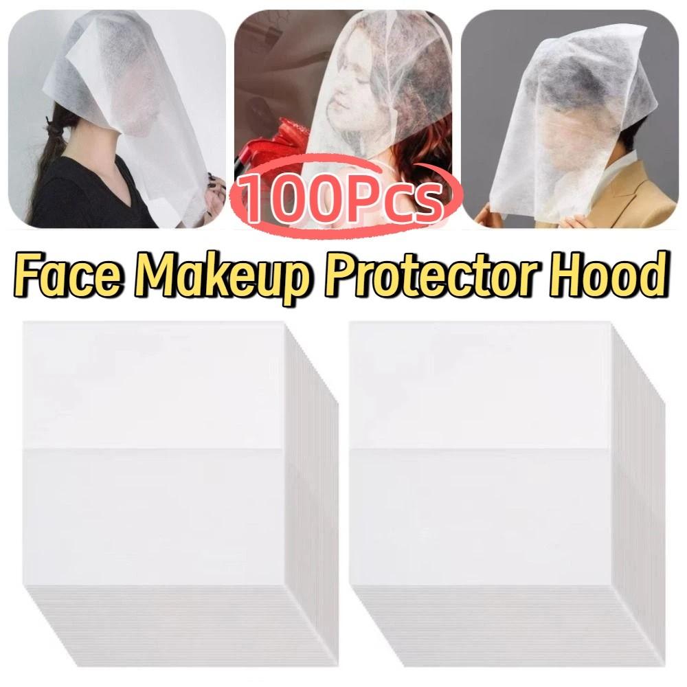 100Pcs Non-Woven Face Makeup Protector Hood Breathable Makeup Clothing Protector  Wedding Supply