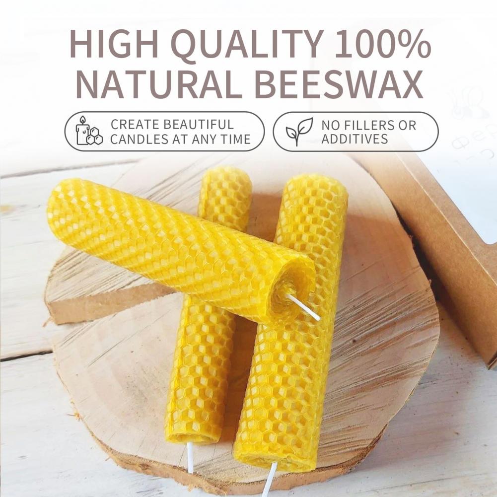 10Pcs Beeswax Candle Craft Set Natural Material DIY Candle Making Handmade Beeswax DIY Candle Making Crafting Supplies