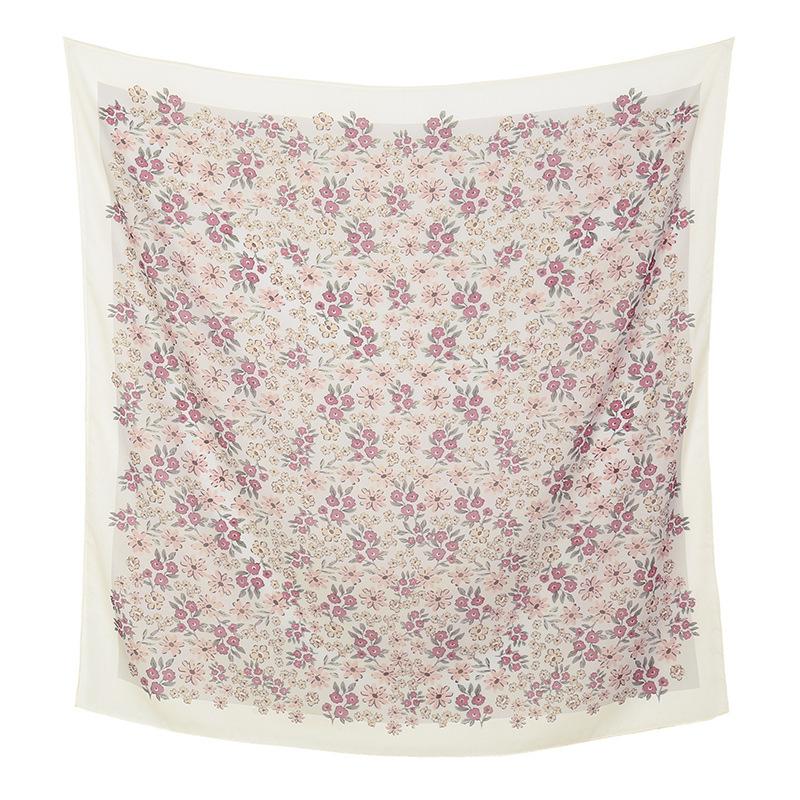 Autumn and winter hot-selling new floral printing large-size square scarf women's popular Malay women's headscarf