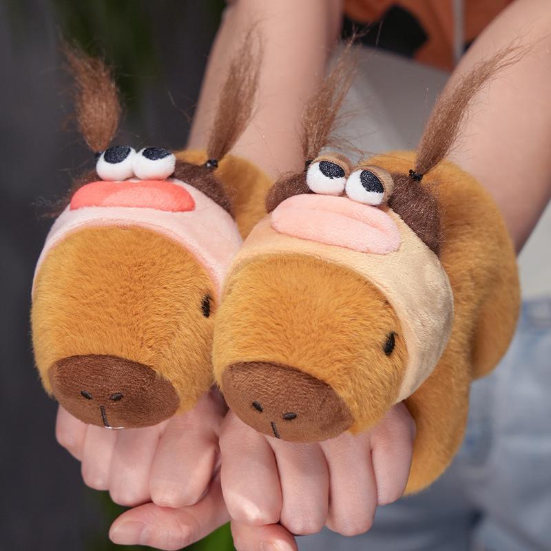 Cute, Ugly, Cute Capybara, Snapping Circle, Plush Toy Doll, Capybara Hand Puppet, Children's Soothing Rag Doll Birthday Gift