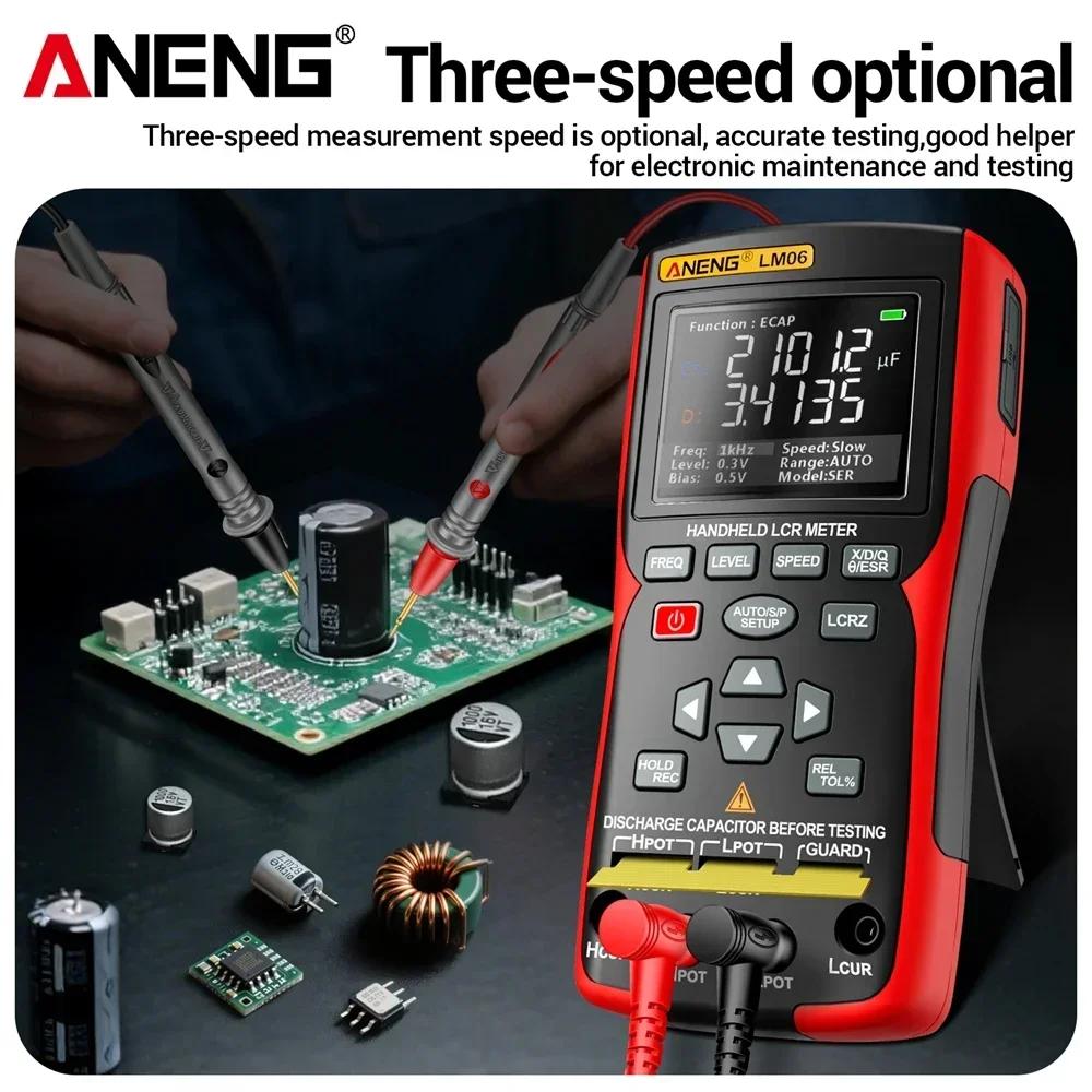 2026 ANENG LM06 Digital LCR Meter Smart Tweezer High Precision ESR Resistance Capacitance Inductance Tester for Electronic Repair With Digital Display