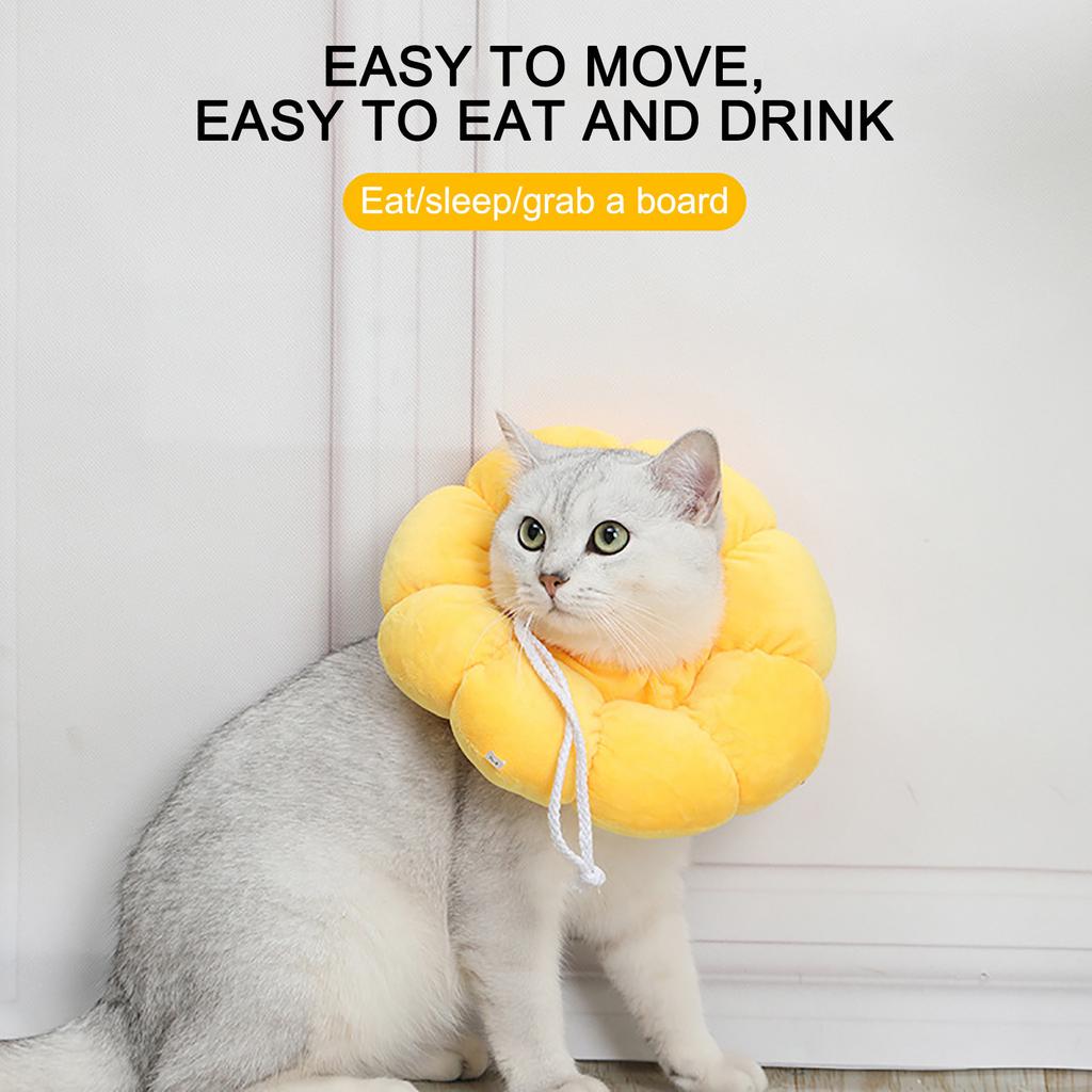 Sun Flower Elizabeth Ring Cat Lick  Collar Pet Supplies Dog Neck Cover Cat Head