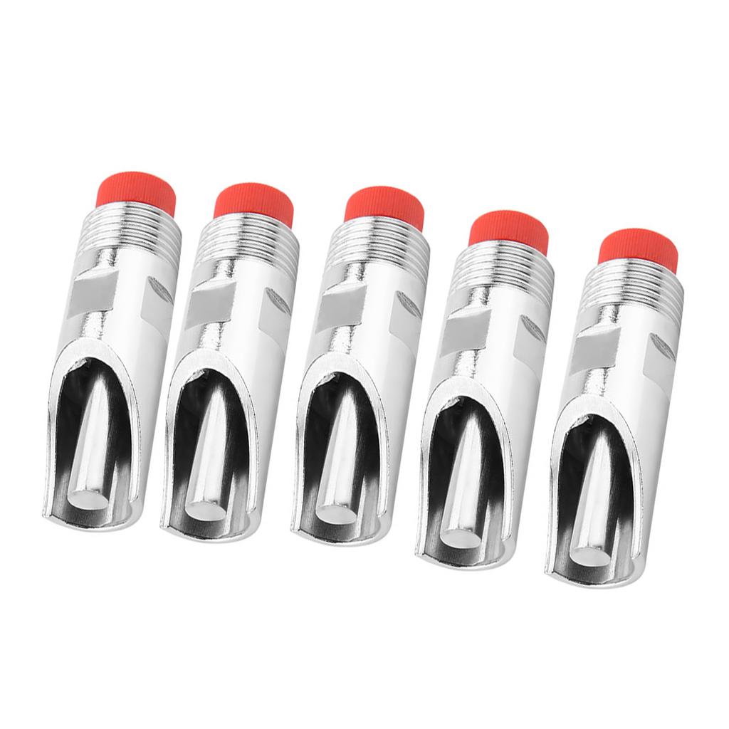 5pcs Stainless Steel Automatic Pig Nipple Drinker Waterer Red Cap Duckbilled