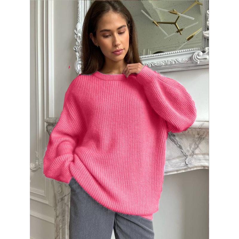 Pull Femme Automne et Hiver Imitation Vison Tempérament Ample Super Doux Tricots Femme Cent Assorti