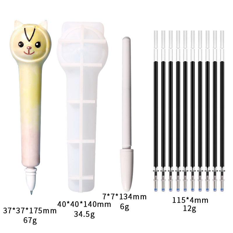 Silikonform Stift Briefpapier Epoxidform Tier Füllfederhalter Harzform Briefpapier