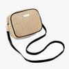 Simple and fashionable women's bags, small fresh woven crossbody shoulder small square bag, mini mobile phone bag.