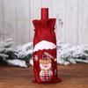 Christmas Wine Bottle Cover,Linen Christmas New Champagne Wine Bottle Cloth Cover Bottle Bag Dining Table Decoration