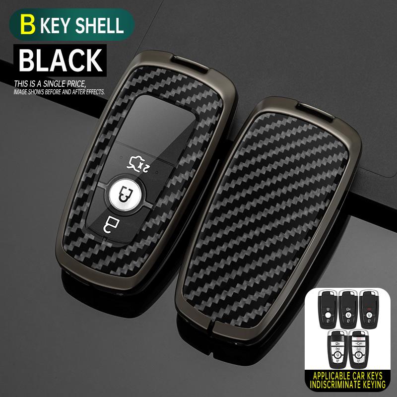 Styling Mouldings Alloy Car Remote Key Case Cover Protect Shell Bag For Ford Edge Fusion Mustang Explorer Escape F150 F250 F350
