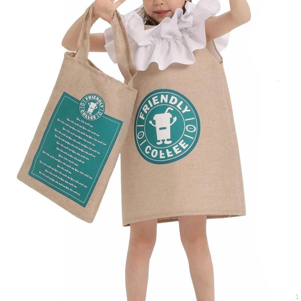Coffee Costume Set Apron for Carnival Party Favors Stage Performance