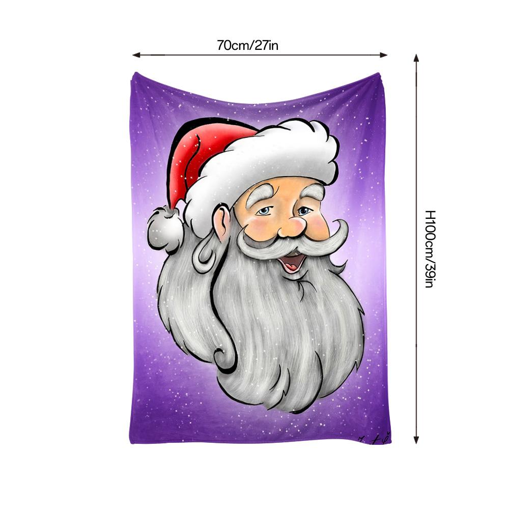 Tuniu Santa Claus Plush Blanket Cute Funny Christmas Gift for Kids and Adults Sofa Bed Decoration