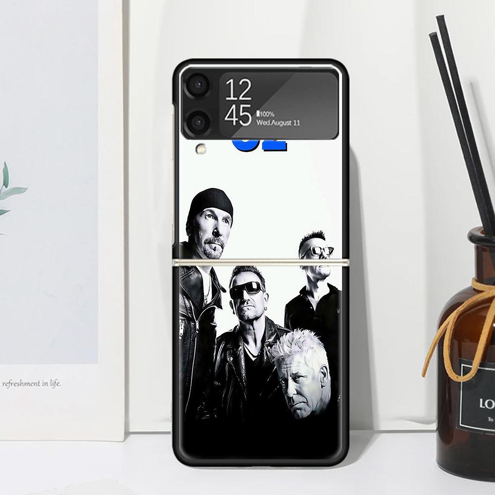 Band U-U2 Rock Phone Case For Samsung Galaxy Z Flip 7 Flip7 Zflip 6 Flip6 5 Flip5 4 Flip4 3 Flip3 5G Fundas Black Cover