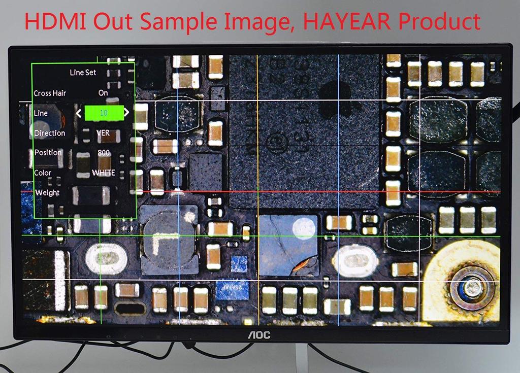 HAYEAR 14MP HDMI 1080P HD USB Digital Industrial Microscope Camera with TF Card Video Eyepiece Adapter Recorder, 0.5X C-mount, 30mm/30.5mm