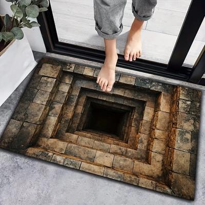3D Optische Täuschung Bodenmatte Atemberaubende 3D Visuelle Rutschfeste Teppich mit Effekt Design Teppich