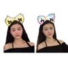 Luminous for Cat Ears Headband Plush Kitten Ears Hair Hoop Light Up Photo Props