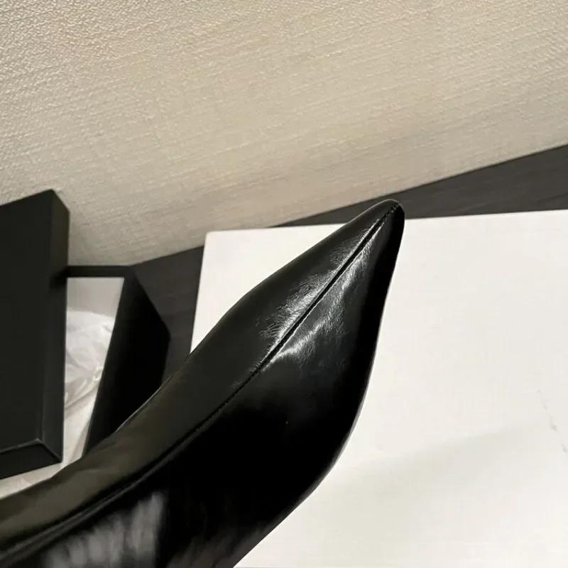 Fashion New Black Brown Irregular Wine Glass heel Long Boots European American Fashion 6cm High Heels Commuting Shopping Women Boots 40