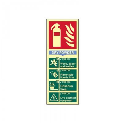 Scan Fire Extinguisher Composite - Dry Powder - Photoluminescent 75 X 200mm