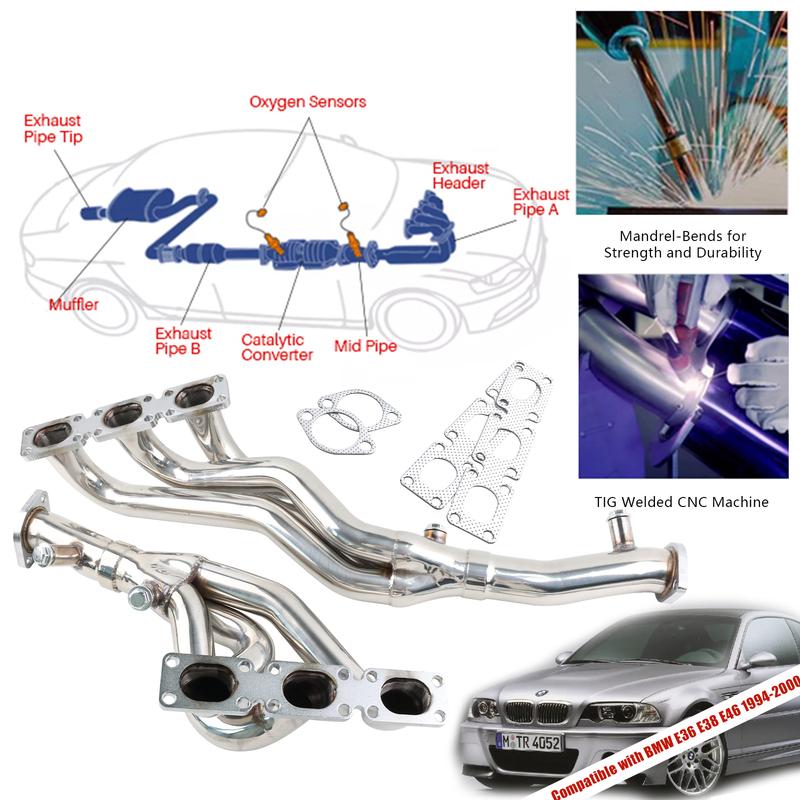 201 Stainless Steel Exhaust Manifold Header For BMW E46 320i, 320Ci E83 X3 2.5i