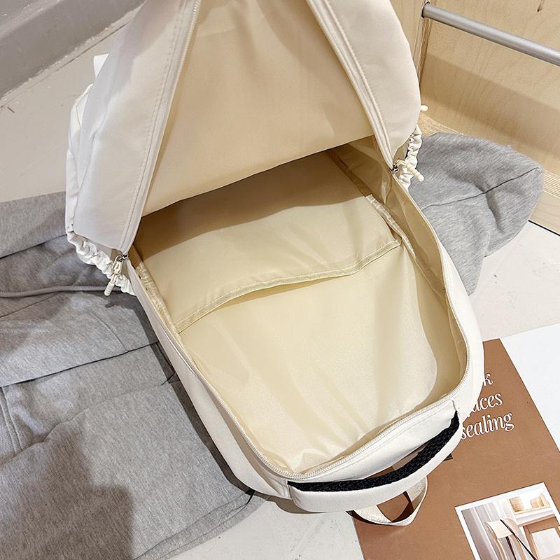 Einfarbiger Rucksack für Damen und Herren, Modischer Schul-Reise-Tagesrucksack mit mehreren Taschen