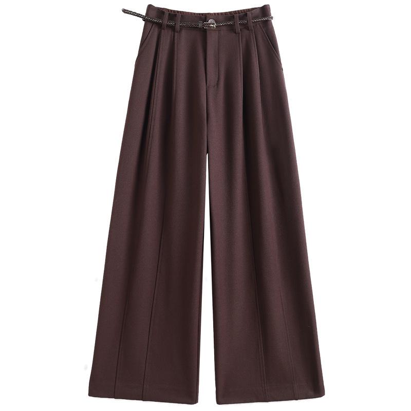 Genuine Slimming High-Waisted Wool Wide-Leg Pants - 2025 Autumn/Winter Loose Fit